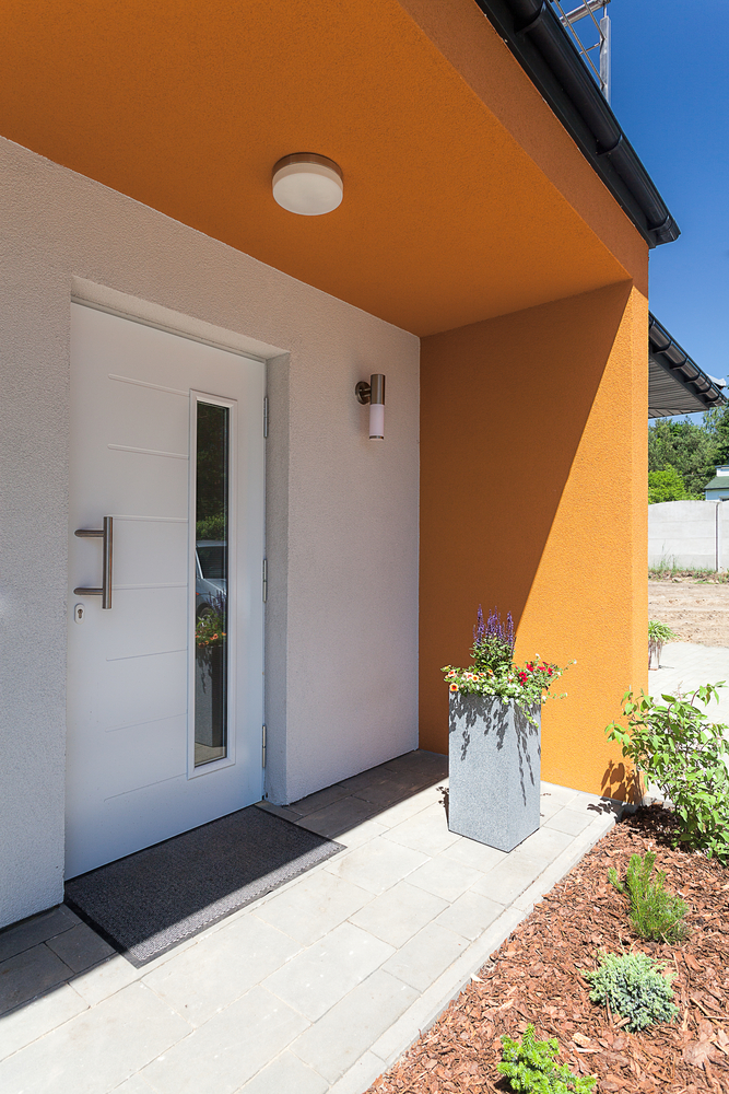 Espace lumineux - entr&eacute;e d'un manoir moderne