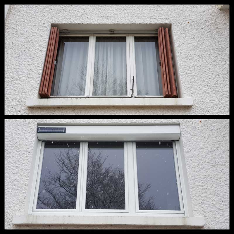 Fenêtre en PVC avec volet solaire image 2