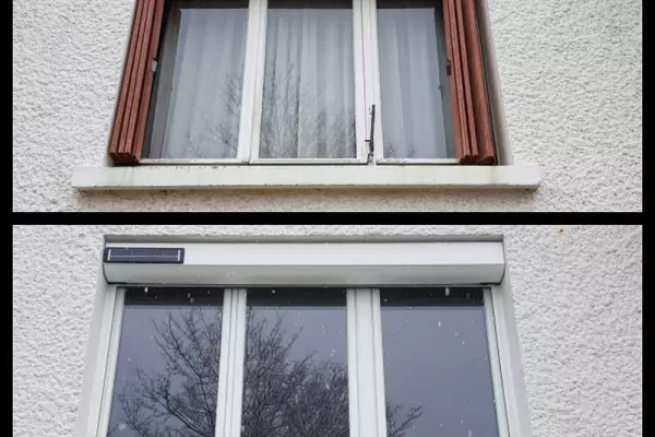 Fenêtre en PVC avec volet solaire image 2