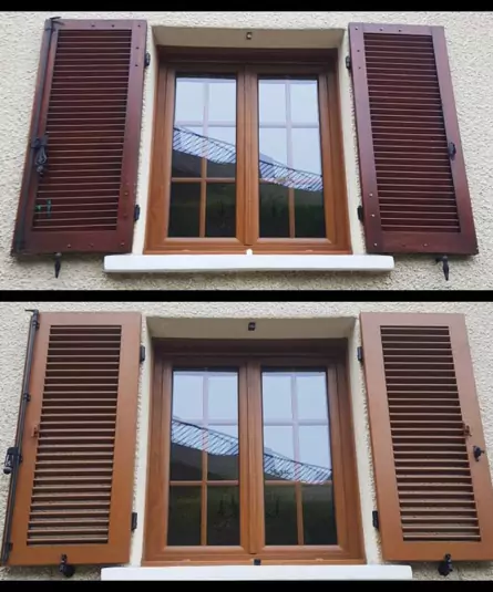 Volets battants posés à l'identique sur gonds existants — Chambly Oise (60) RSM Rénovation